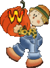 GIF animado (38349) Letra w nino calabaza