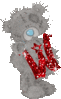 GIF animado (34335) Letra w osito gris