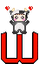 GIF animado (31177) Letra w osito panda