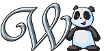 GIF animado (31331) Letra w oso panda