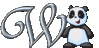 GIF animado (31331) Letra w oso panda