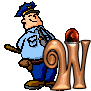 GIF animado (43788) Letra w policia