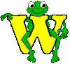 GIF animado (31799) Letra w rana