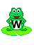 GIF animado (31851) Letra w ranita