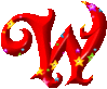 GIF animado (44178) Letra w roja