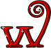 GIF animado (44150) Letra w roja decoracion