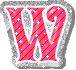 GIF animado (45047) Letra w rosa