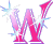 GIF animado (44959) Letra w rosa diamantes