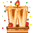 GIF animado (36730) Letra w tarta