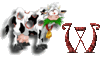 GIF animado (32282) Letra w vaca divertida