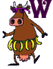 GIF animado (32308) Letra w vaca loca