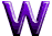GIF animado (35543) Letra w violeta