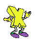 GIF animado (39760) Letra x amarilla brazos piernas