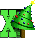 GIF animado (40684) Letra x arbol navidad