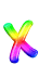 GIF animado (40245) Letra x arco iris