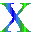 GIF animado (34727) Letra x azul verde