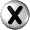 Imagen GIF de Letra x boton gris animado