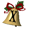 GIF animado (40882) Letra x campana navidad
