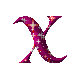 GIF animado (43891) Letra x color carmin