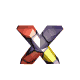 GIF animado (40311) Letra x coloreada