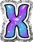 GIF animado (40412) Letra x colores frios