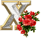 GIF animado (37191) Letra x diamantes rosas