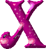 GIF animado (44712) Letra x fucsia