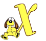 GIF animado (36074) Letra x garfield