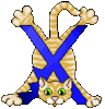 GIF animado (30065) Letra x gato