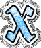 GIF animado (32870) Letra x glitter azul