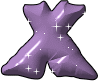 GIF animado (33087) Letra x glitter morada