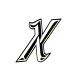 GIF animado (34237) Letra x glitter negra