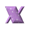 GIF animado (33224) Letra x glitter rosa