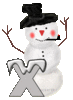 GIF animado (41233) Letra x hombre nieve