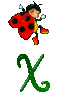 GIF animado (39636) Letra x mariquita