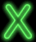 GIF animado (42278) Letra x neon verde