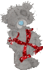 GIF animado (34336) Letra x osito gris