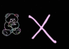 GIF animado (39897) Letra x osito peluche
