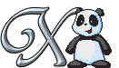 GIF animado (31332) Letra x oso panda
