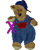 GIF animado (39924) Letra x oso peluche