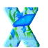 GIF animado (31576) Letra x pez agua