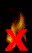 GIF animado (37750) Letra x roja ardiendo