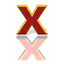 GIF animado (44431) Letra x roja reflejo