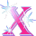GIF animado (44960) Letra x rosa diamantes