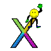 GIF animado (36331) Letra x smileys colores