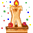 GIF animado (36731) Letra x tarta