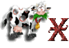 GIF animado (32283) Letra x vaca divertida