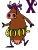 GIF animado (32309) Letra x vaca loca