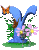 GIF animado (36885) Letra y azul flores