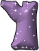 GIF animado (33088) Letra y glitter morada